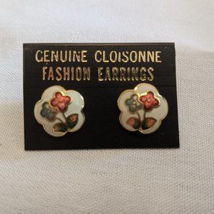 Flower cloisonne' earrings